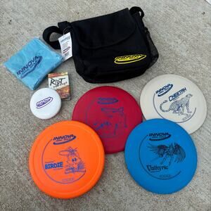 Innova Disc Golf 4 Disc Set Shark Cheetah Birdie Valkyrie w/Discs Bag NEW